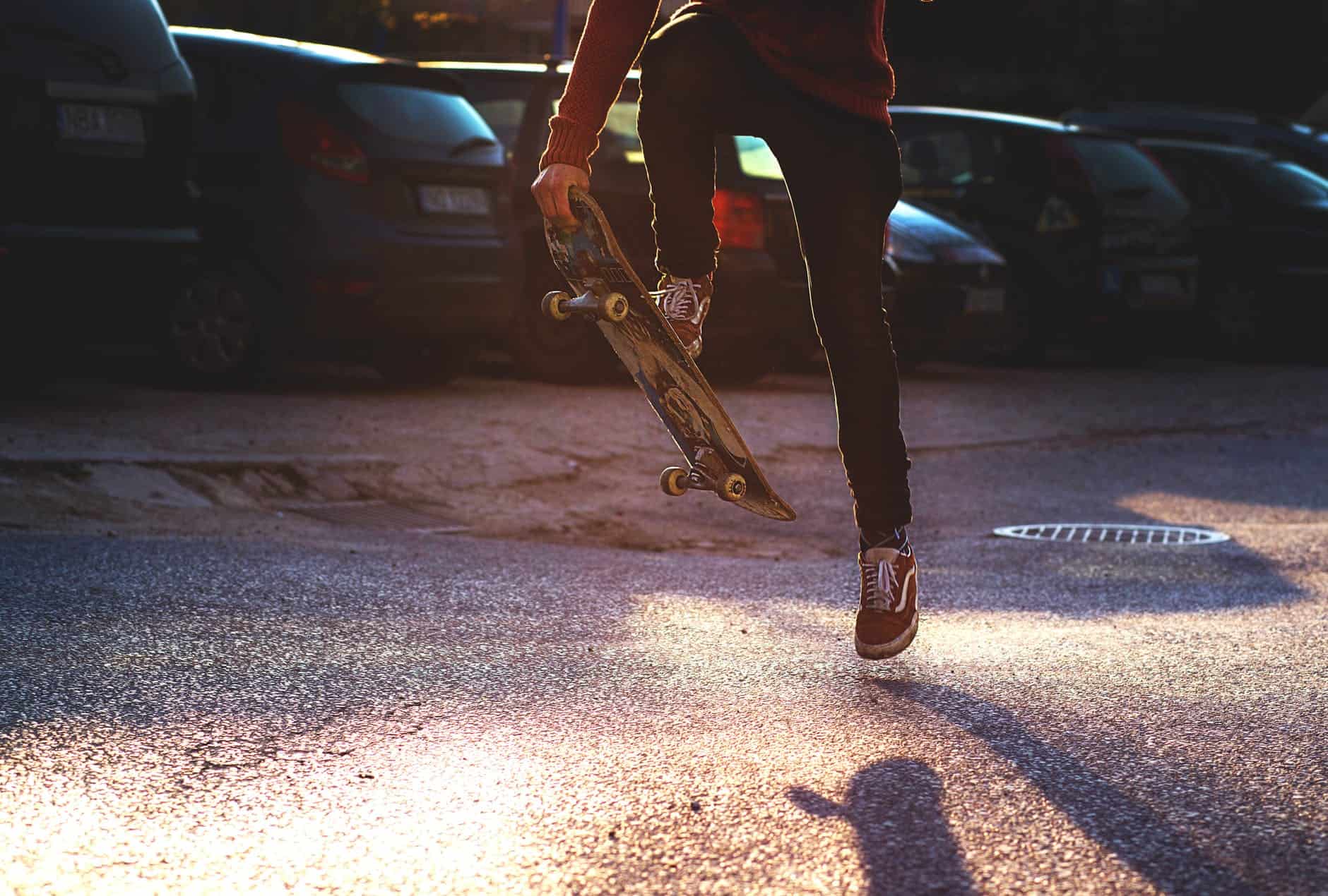 man riding a skateboard